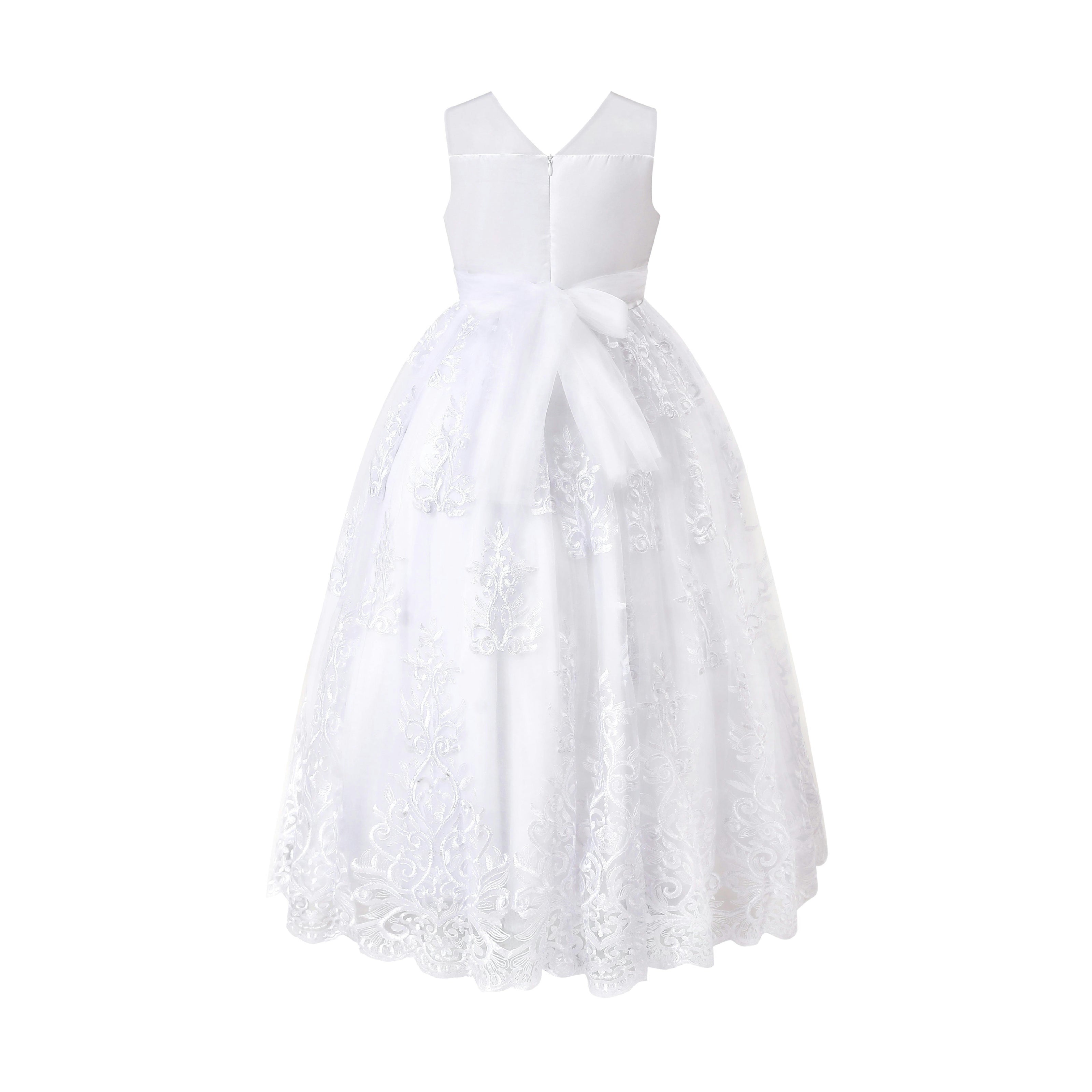 White Auresta Lace Sleeveless Dress