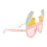 Packed Party Peek-a-Boo Chick Novelty Glasses - Pink Frames with Glitter Chick and Pastel Egg Details, Pink Lenses, and Peep This Gold Text, 5.9x3.5 Inch