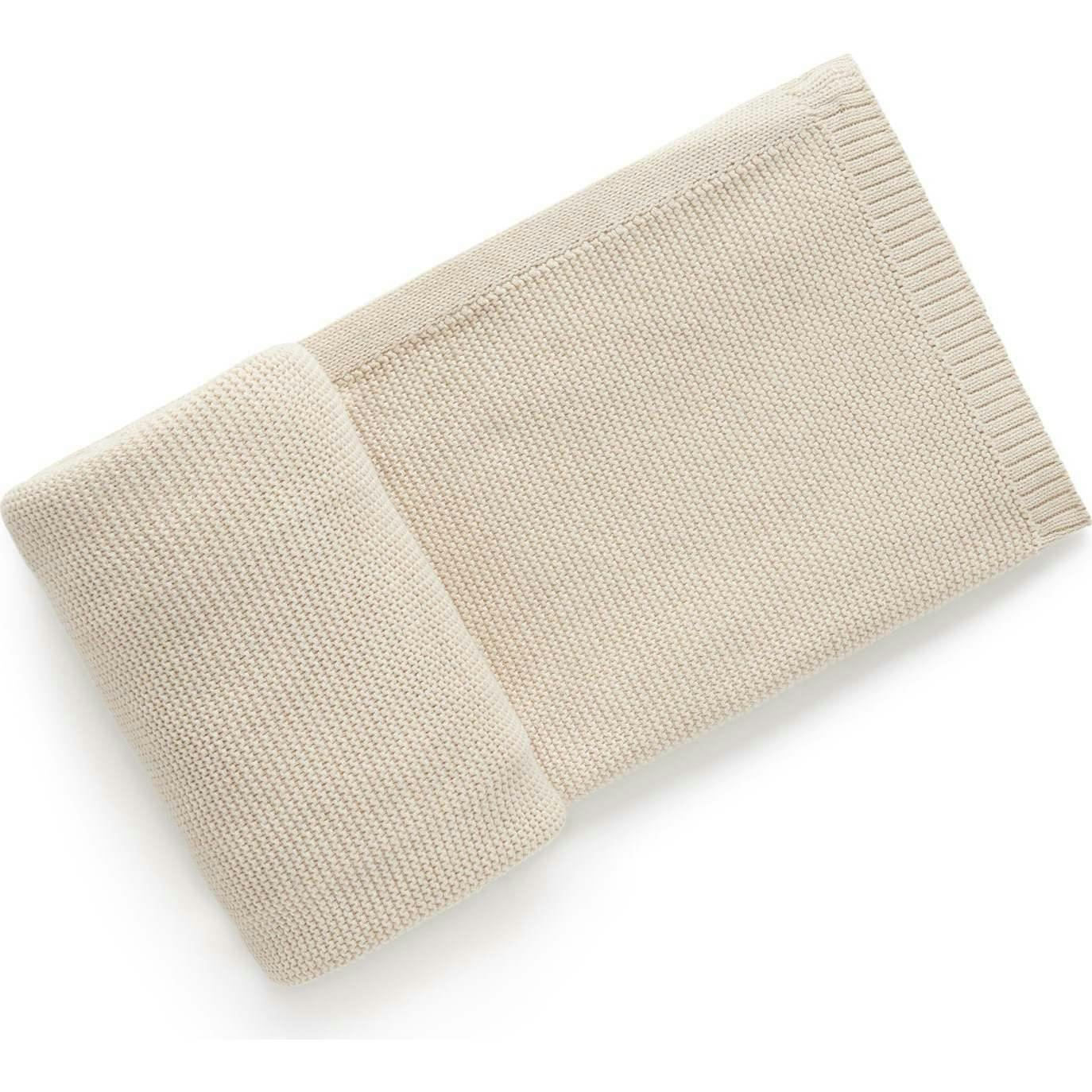 Textured Knit Blanket Wheat melange
