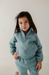 Fleece Zip Set Heather Gray