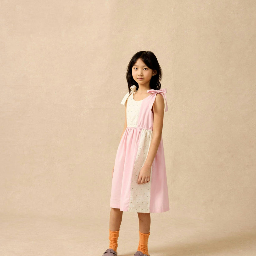 Organic Colorblock Bow Dress