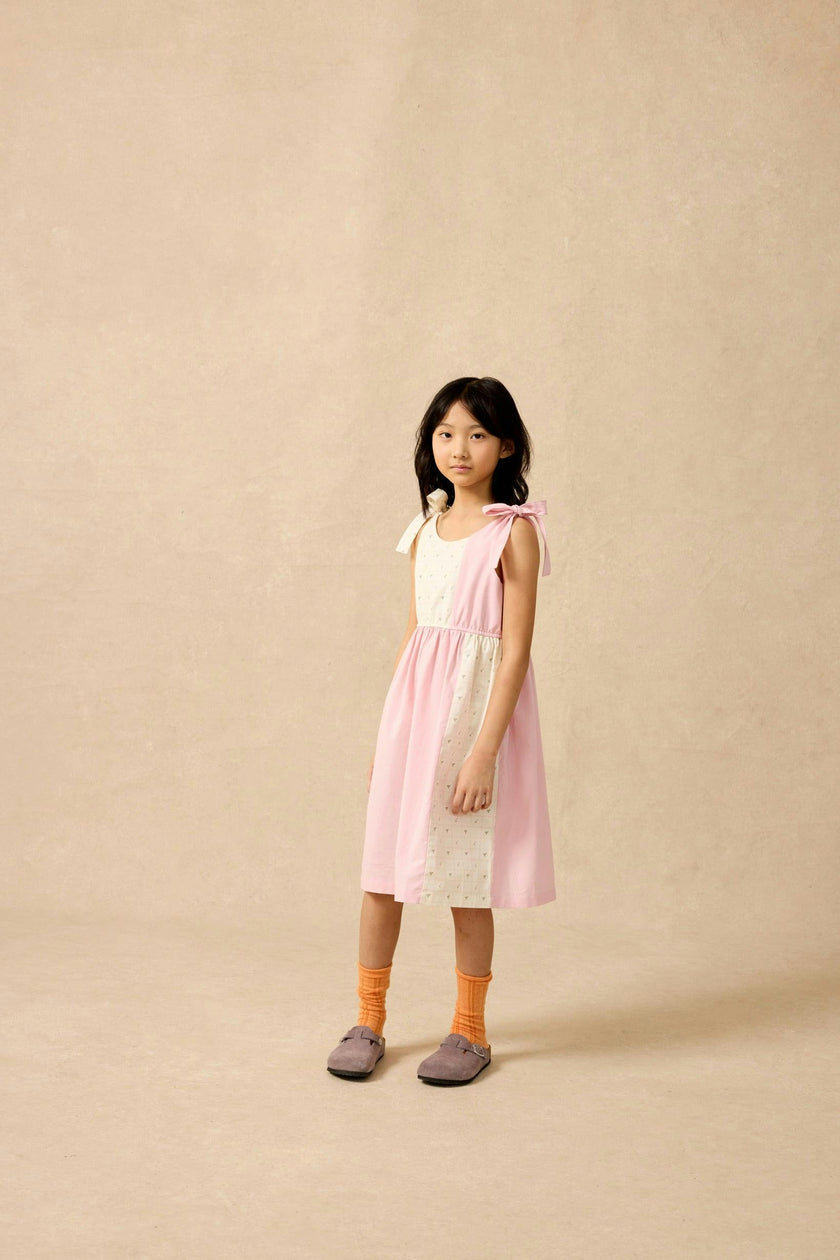 Organic Colorblock Bow Dress