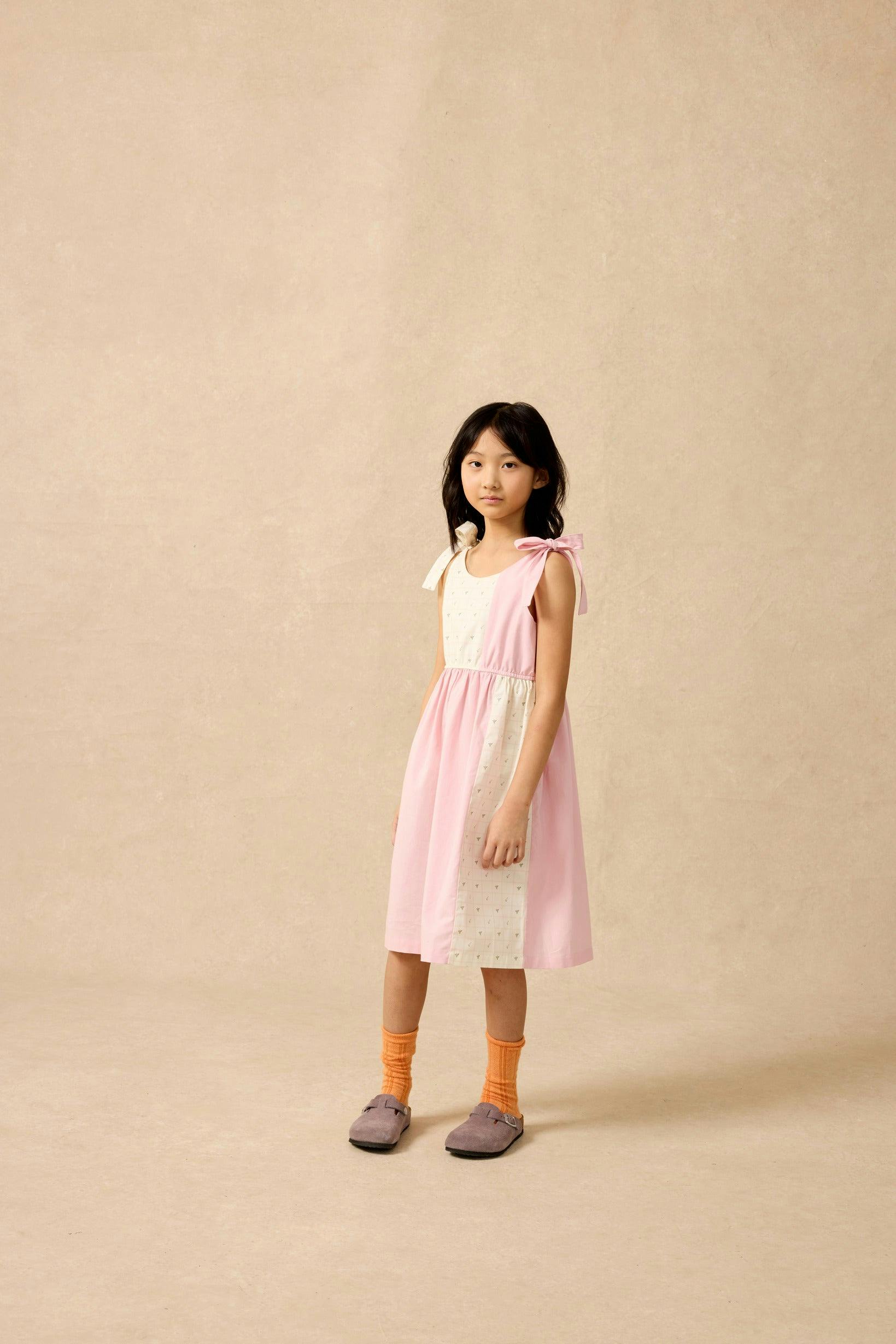 Organic Colorblock Bow Dress