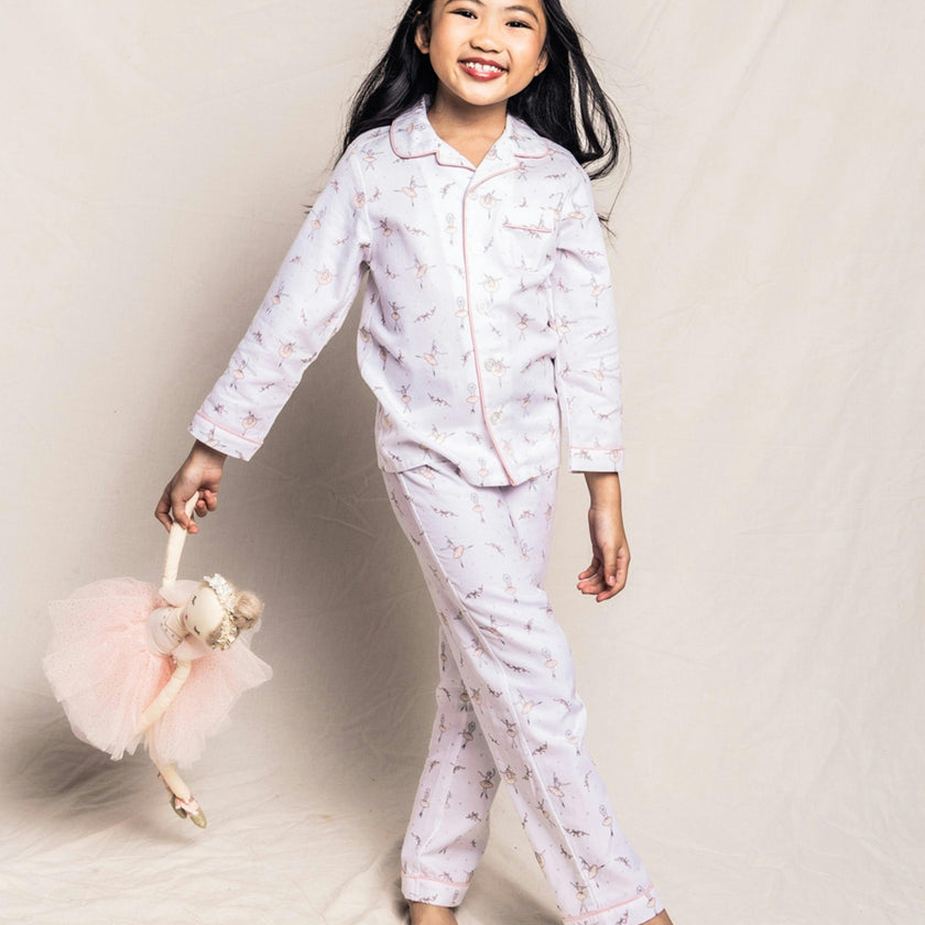 Kid's Twill Pajama Set in Sugar Plum Fairy