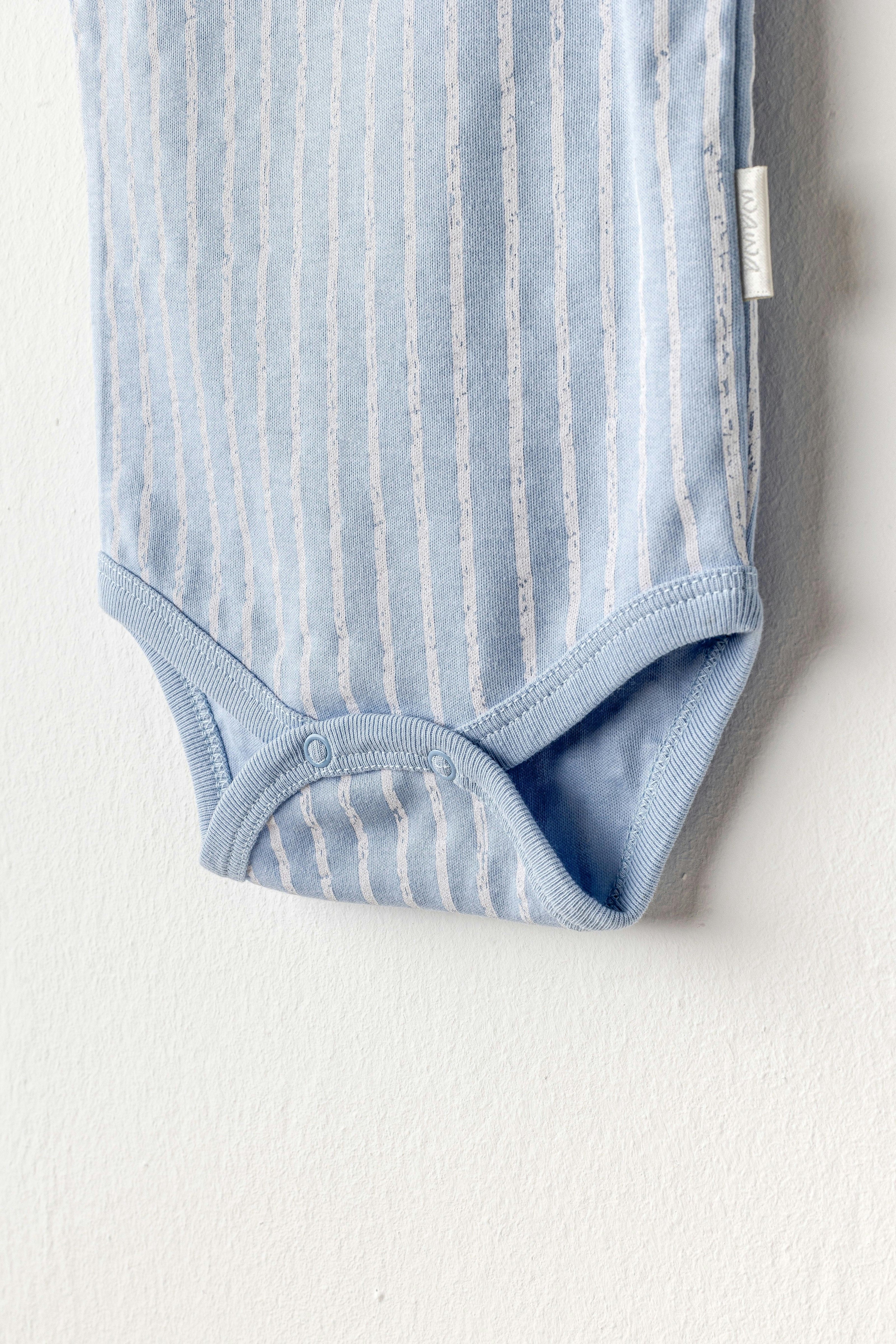 Beige and Blue Dino Bodysuits