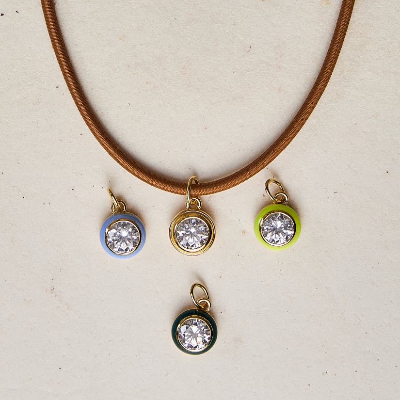 Bezel Clasp Cord Necklace