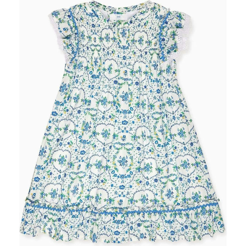 Nicky Hilton x La Coqueta Blue Bow Floral Lily-Grace Girl Empire Dress