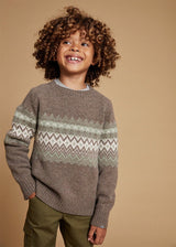 The Nocciola Jacquard Crew