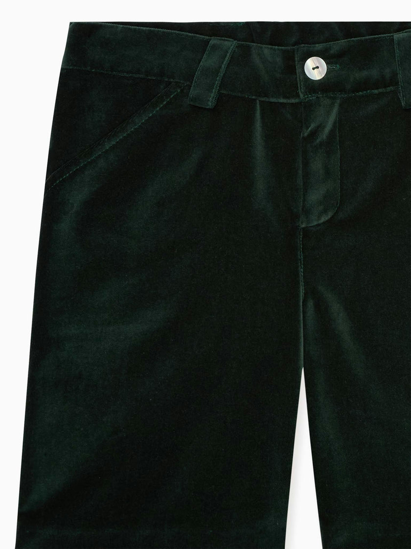 Dark Green Lucas Velvet Boy Shorts