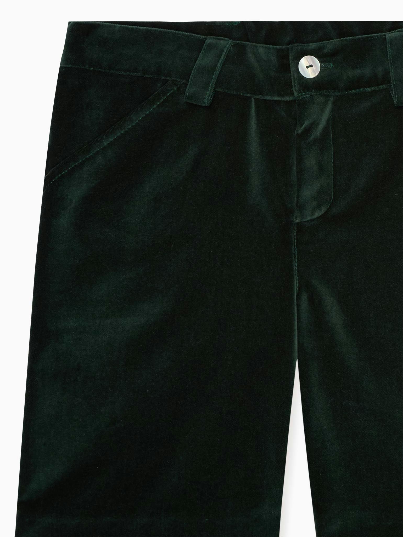 Dark Green Lucas Velvet Boy Shorts