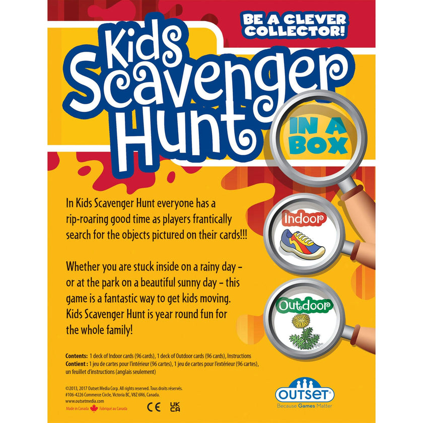 Kids Scavenger Hunt - an Active Game for Indoors or Outdoors
