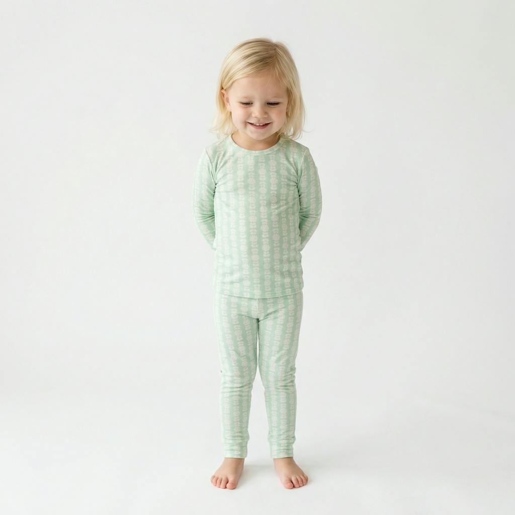 Mint Meadows Bamboo Toddler Pajama Set