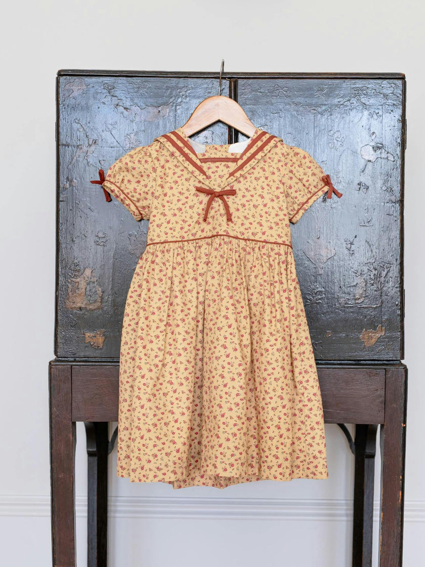 Caramel Floral Mirabel Girl Dress