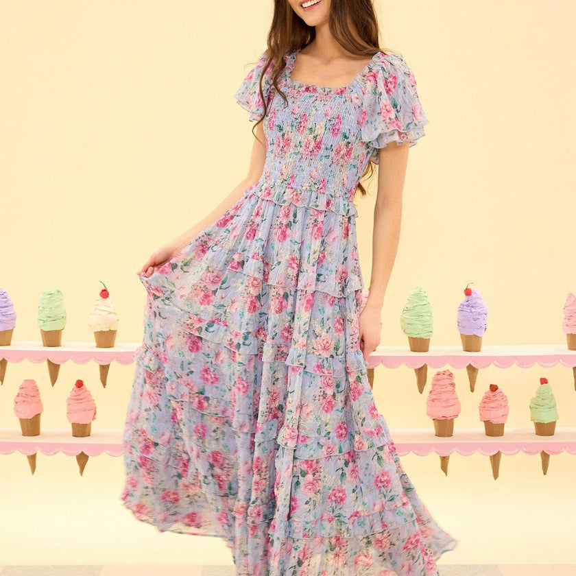 Winnie Dress in Peony Blossoms