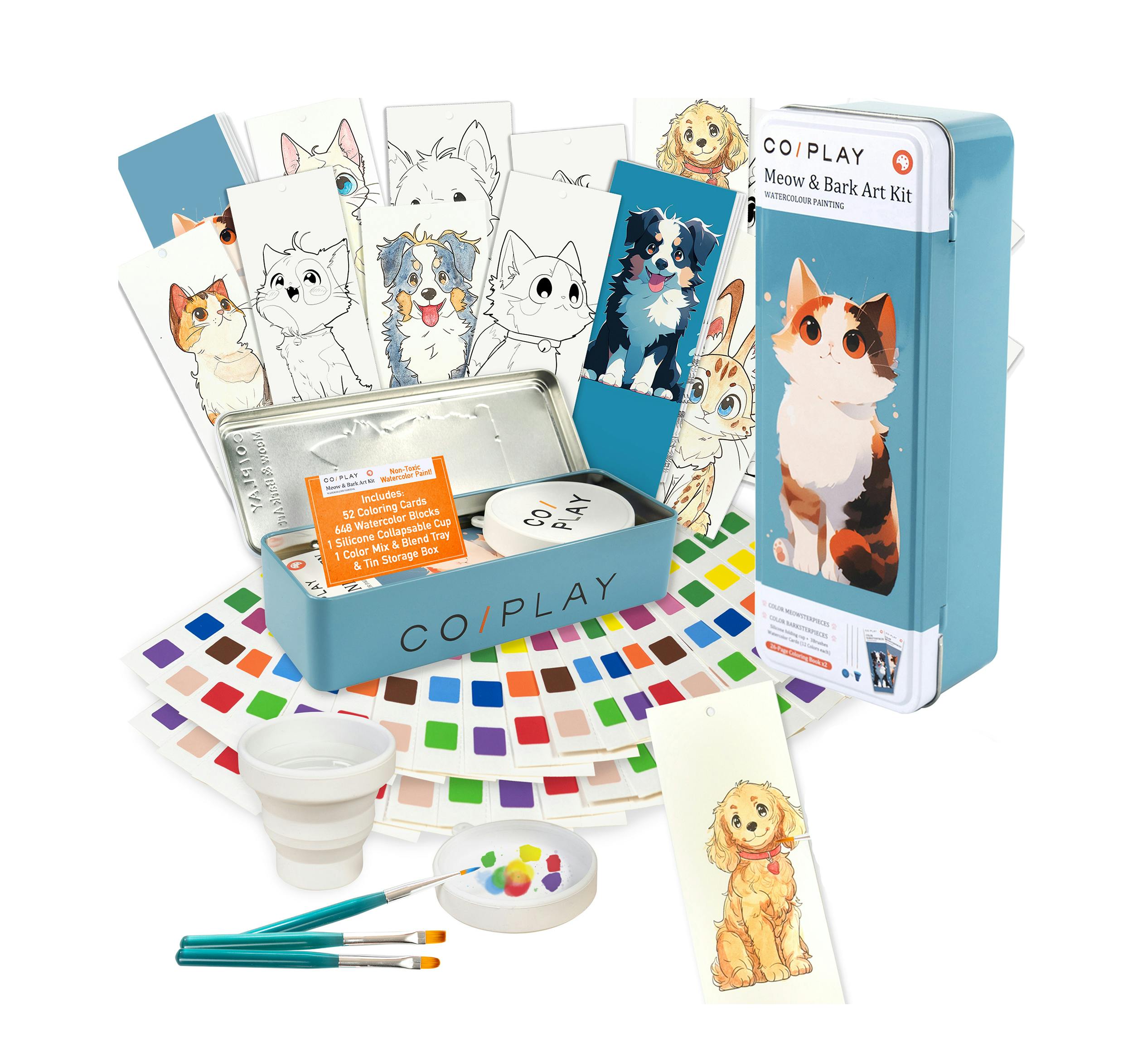 COIPLAY: Watercolor Art Kit - Meow & Bark