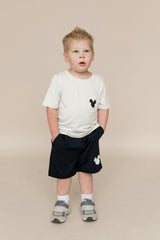 Drawstring Short in Mickey Mouse on Midnight
