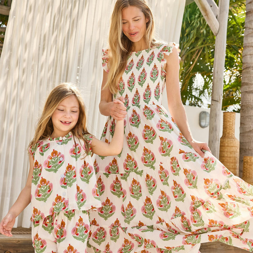 Womens Sen Dress - Pink Bellflower
