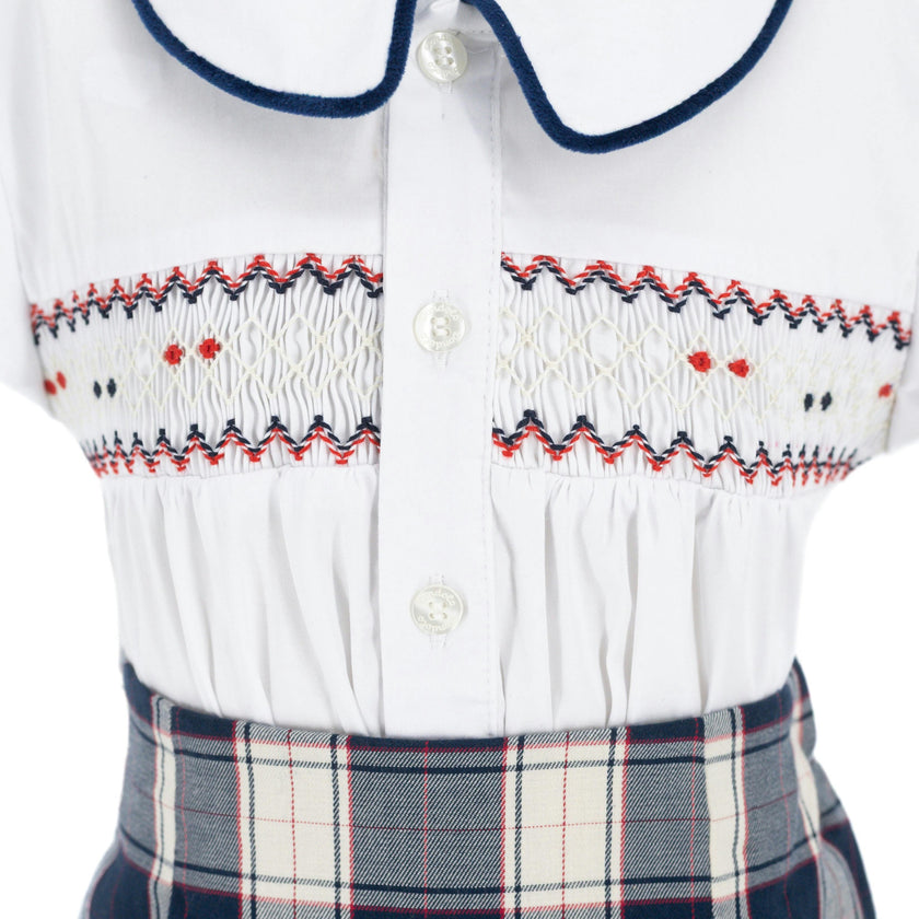Peter Boy Set - Navy Tartan