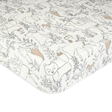 Ezra Woodland Animal Cotton Fitted Crib Sheet