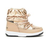 MOON BOOT Protecht Junior Low Rose Gold Nylon Boots Pink