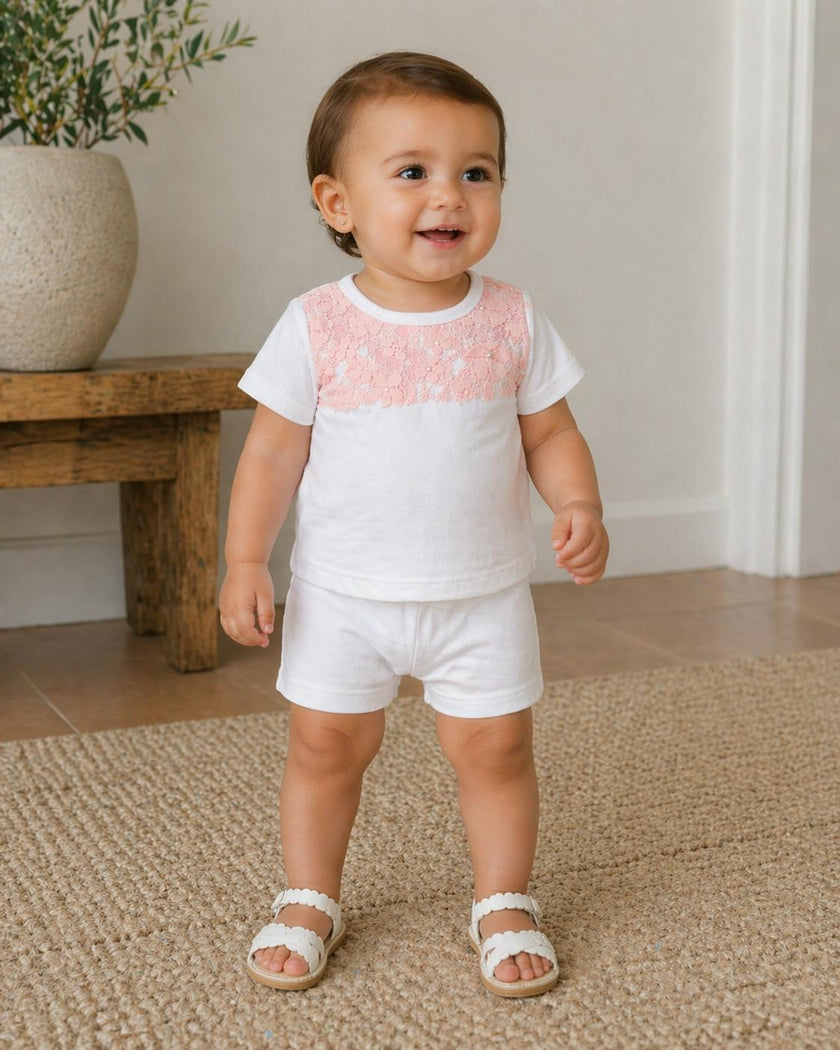 Lace Yoke 2pc Set