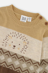 Knitted Sweater And Pants Set Brown Cinnamon