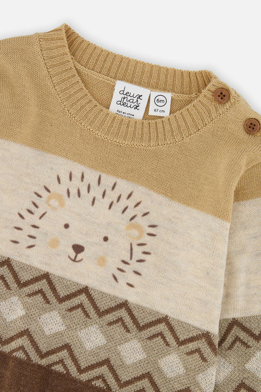 Knitted Sweater And Pants Set Brown Cinnamon