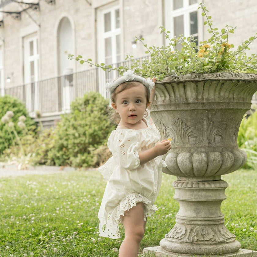 Blanca White Cotton Romper