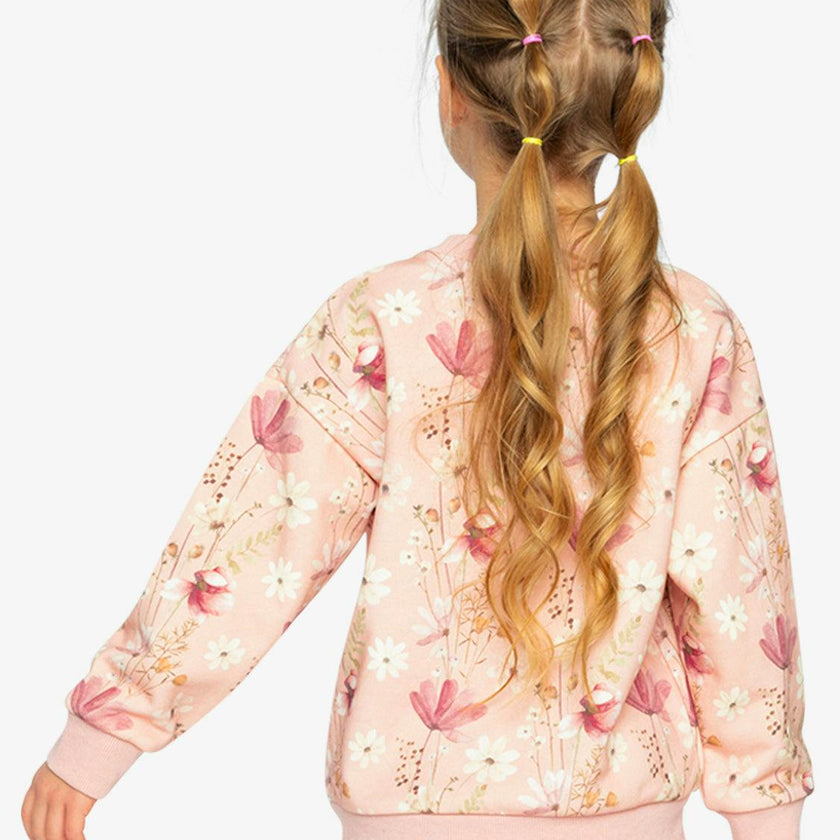 Sweatshirt Pink Printed Flowers
