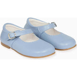 Dusty Blue Leather Toddler Mary Jane Shoes