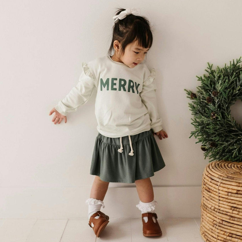 Ruffle Sweatshirt Ballerina