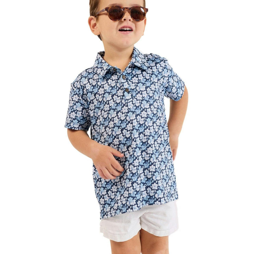 The Azaleas - Navy Boys Golf Polo