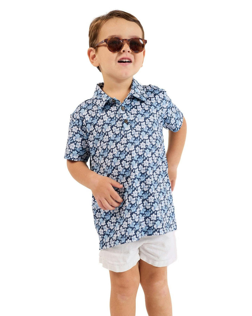 The Azaleas - Navy Boys Golf Polo