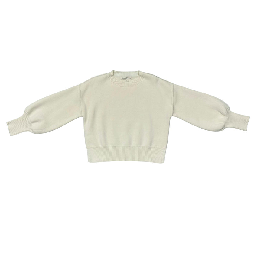 Girls Soft Fit Sweater in Cream