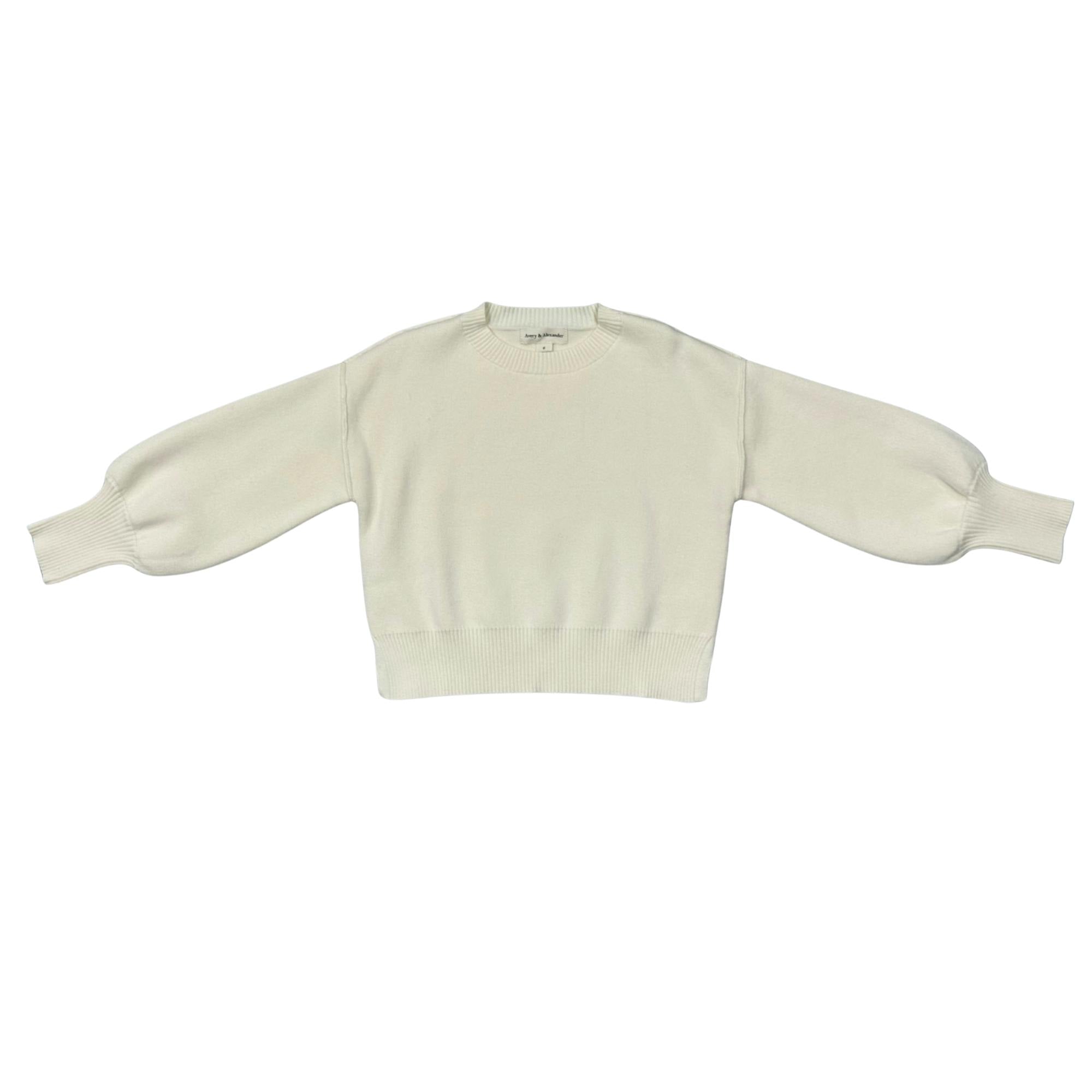 Girls Soft Fit Sweater in Cream