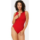 The Malibu One Piece - Eco Nylon - Cherry Red - Classic