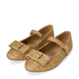 Ellen Lurex Bow Detail Buckle Strap Mary Jane Shoes
