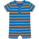 Baby heathered henley shortie in stripe