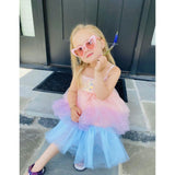 Paillette Ombre Tutu Dress, Multi