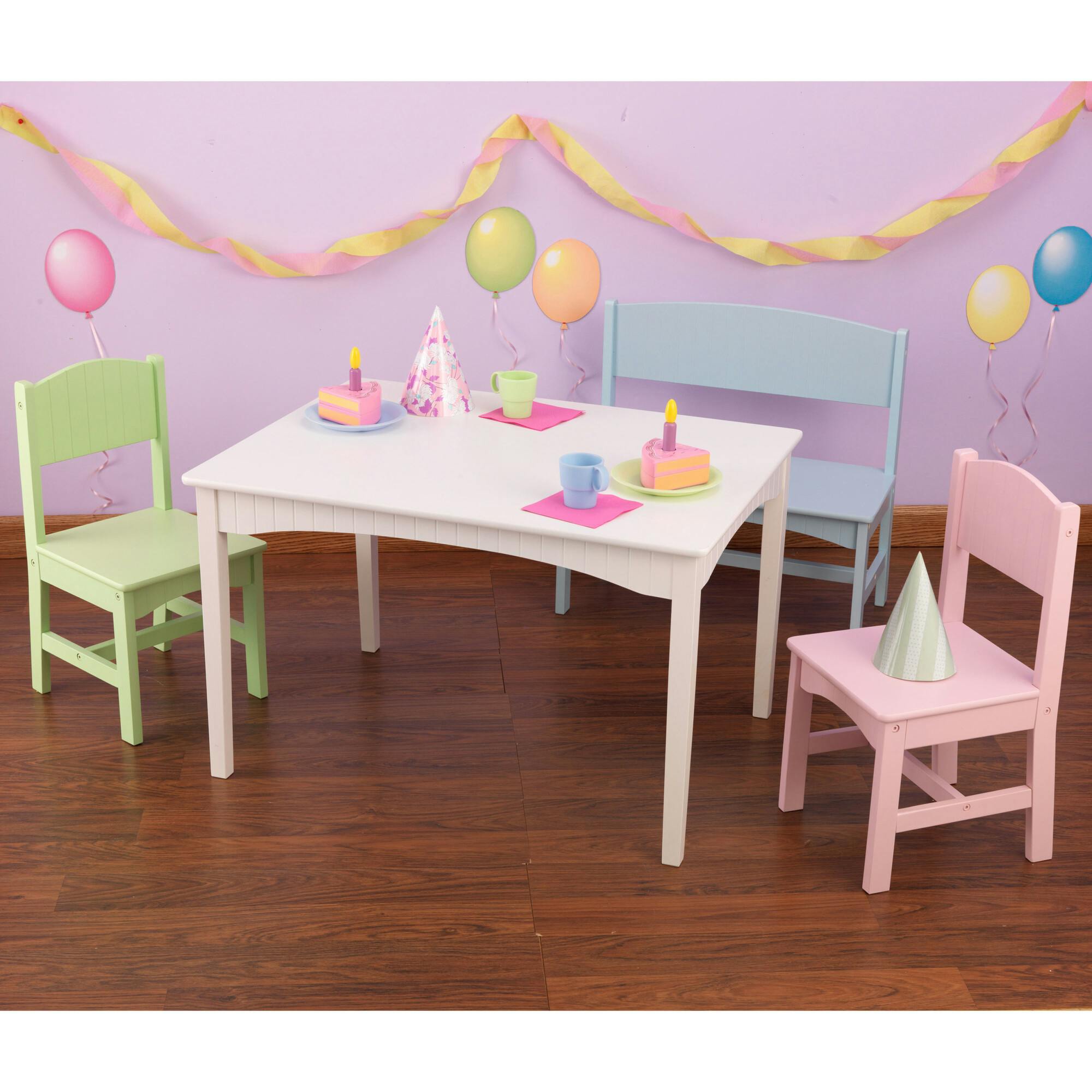 Nantucket Table with Bench and 2 Chair Set