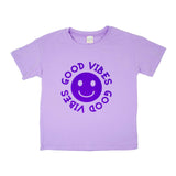 Happy Face "GOOD VIBES" Message T-Shirt and Short Set Kids