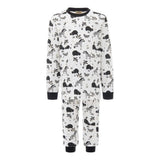 Banblu Kids White Hippo & Zebra Print PJ Set