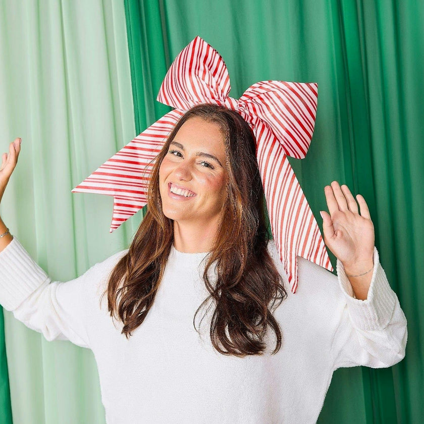 Peppermint Pop Jumbo Bow Headband