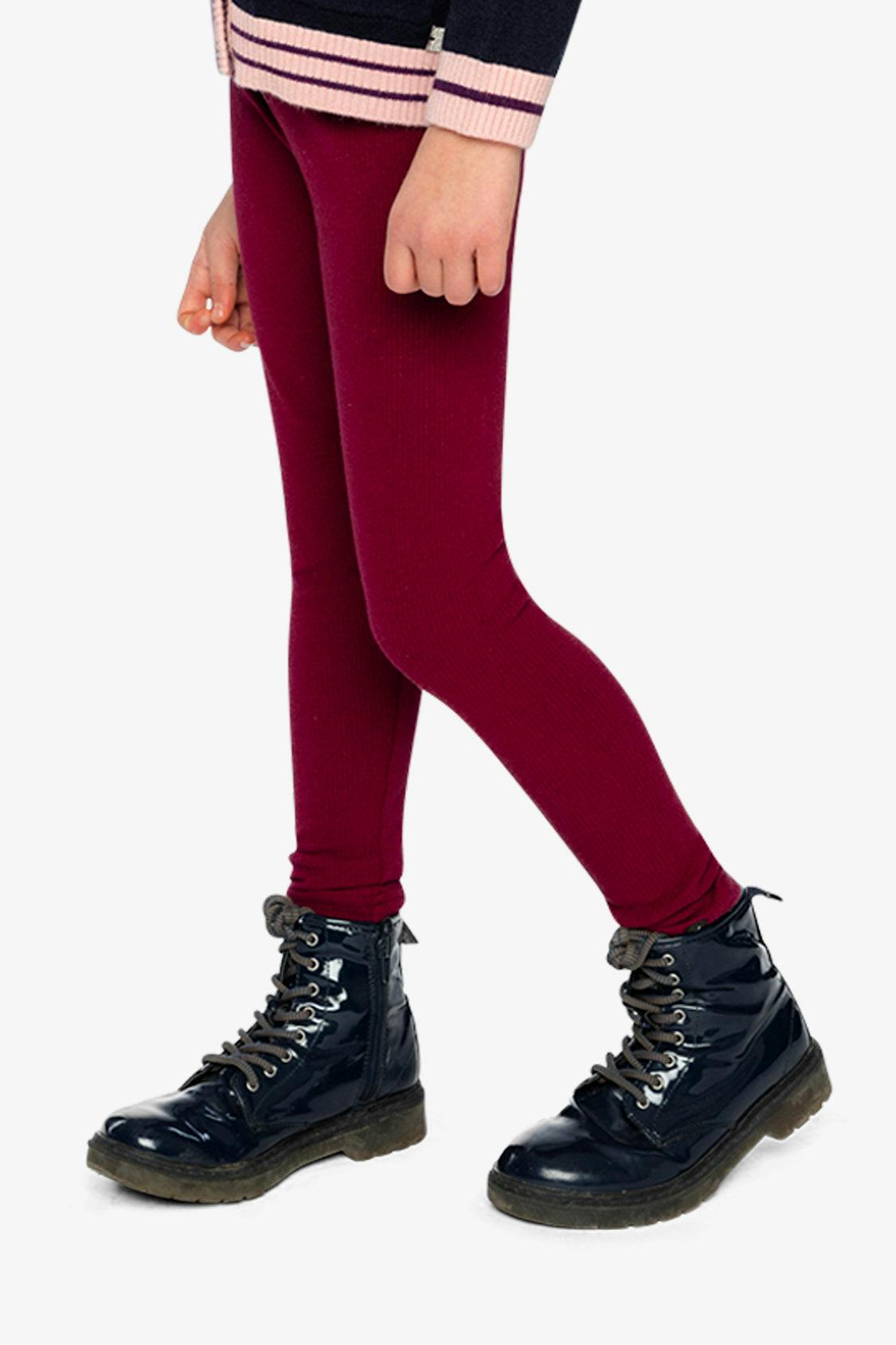 Rib Leggings Reddish-Brown