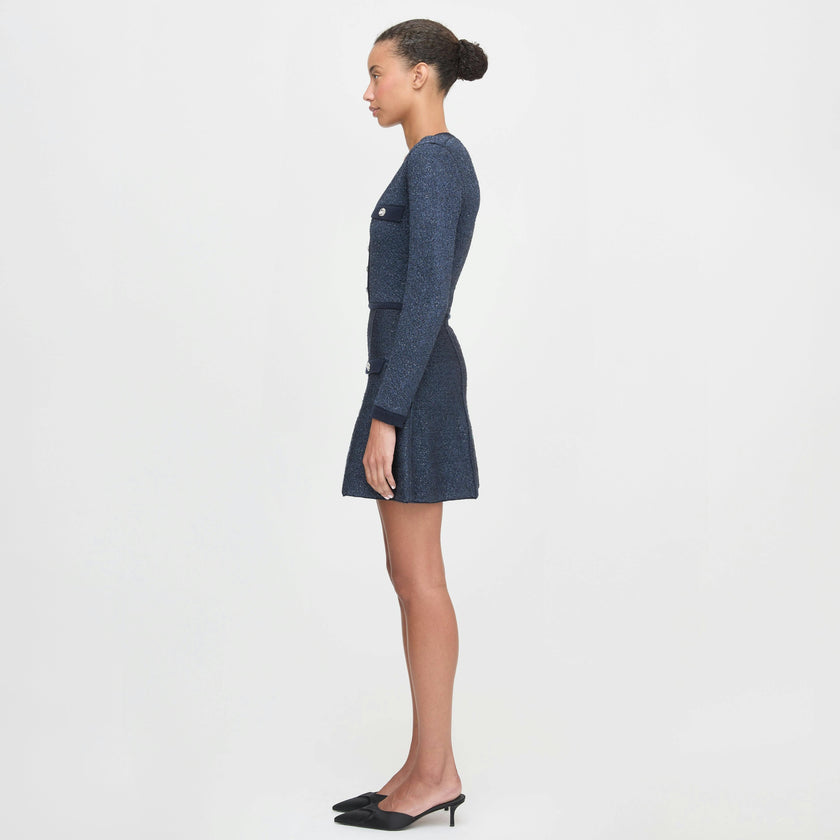 The Lana Dress - Navy Sequin
