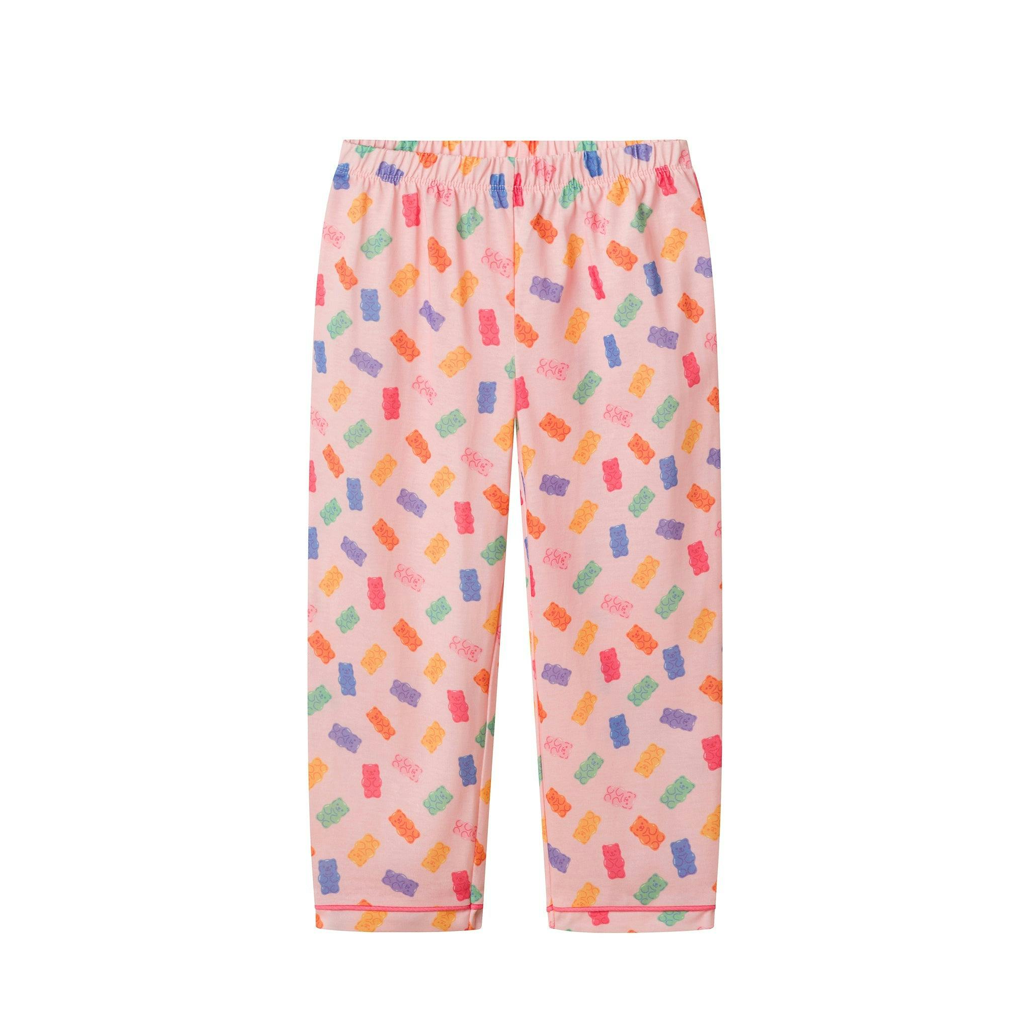 Girls (2-4) Buttondown Pajama Set | Gummy Bears - Pink