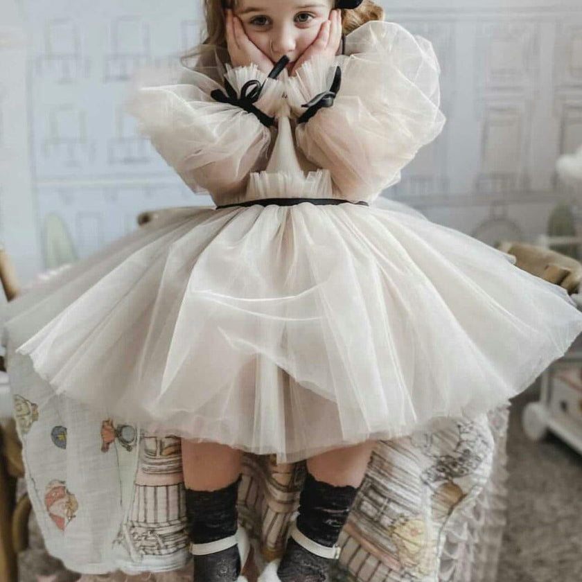 Coco-Caramel Tulle Dress
