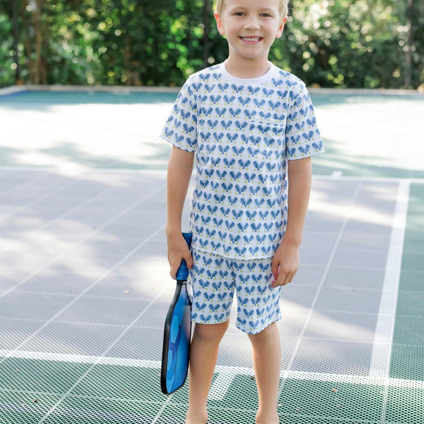 Charles Boys' Short Set - Pickleball Blue
