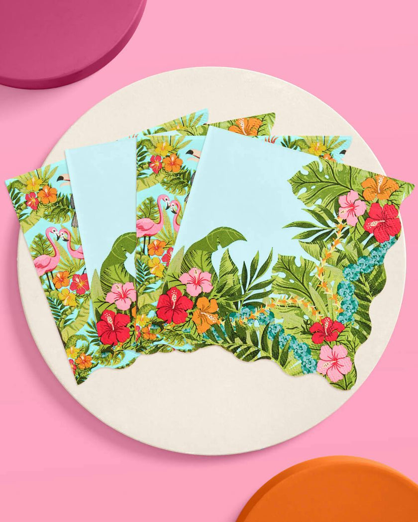 Tropical Napkins - 24 wavy paper napkins