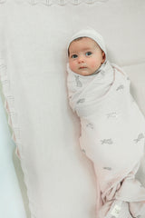 Apllique Swaddle Dark Almond